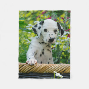Couverture Polaire Chiot dalmatien mignon de chien, confortable