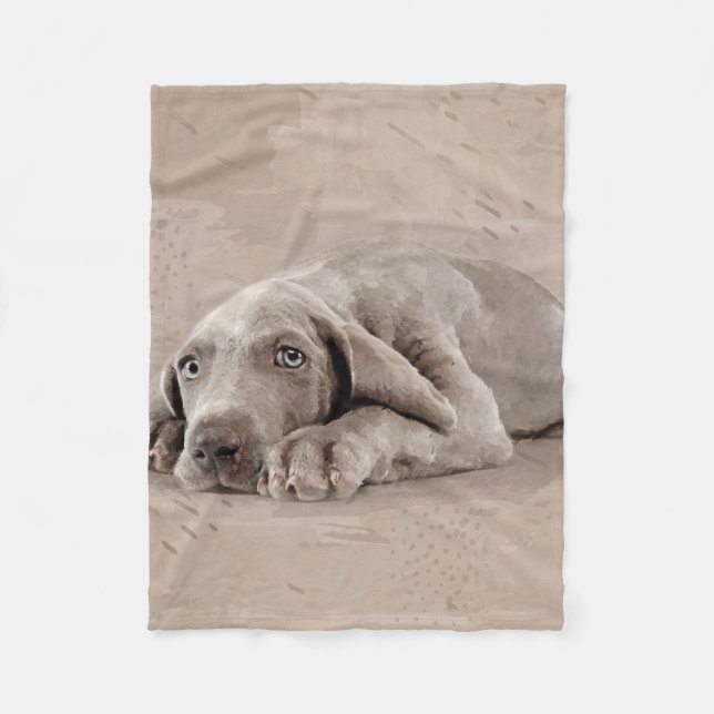 Couverture Polaire Chiot de Weimaraner (Devant)