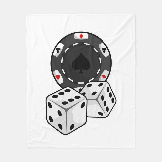 Couverture Polaire Chip & Dice pour Poker (Devant)