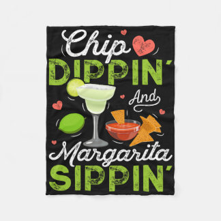 Couverture Polaire Chip Dippin' Et Margarita Sippin' Funny Cinco De