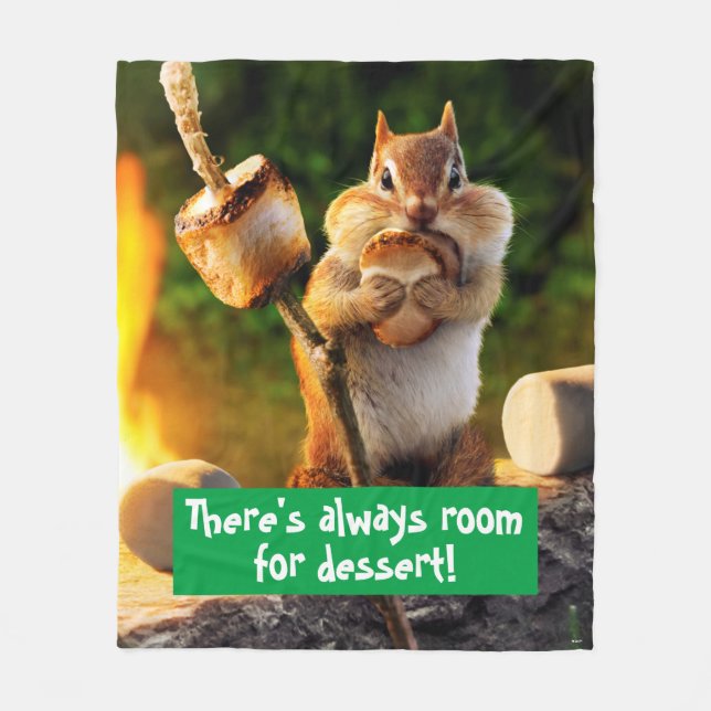 Couverture Polaire Chipmunk Mangant Marshmallow (Devant)