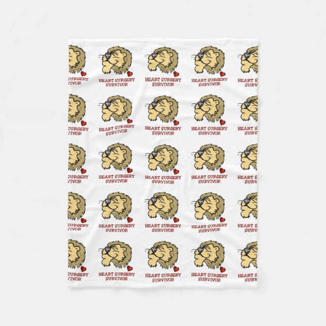 Couverture Polaire Chirurgie cardiaque Survivant Lion (Devant)