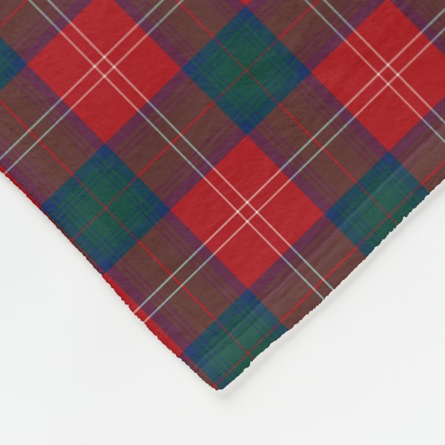 Couverture Polaire Chisholm Clan Tartan Rouge et vert écossais Plaid (Coin)