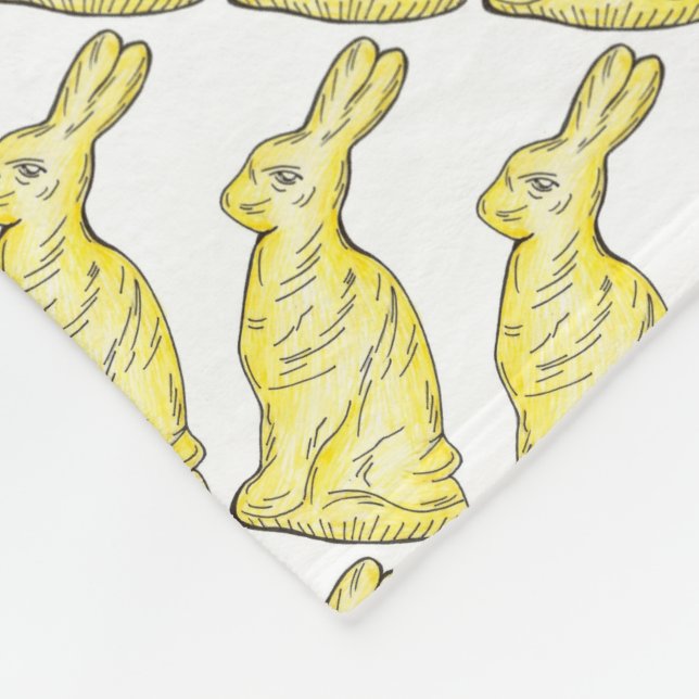 Couverture Polaire Chocolat blanc Lapin Lapin Bonbons de Pâques (Coin)