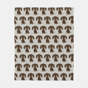 Couverture Polaire Chocolat mignon Dachshund Wiener Motif