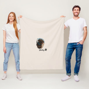 Couverture Polaire Chocolat mignon Labrador Chien - Bailey Cadeau p