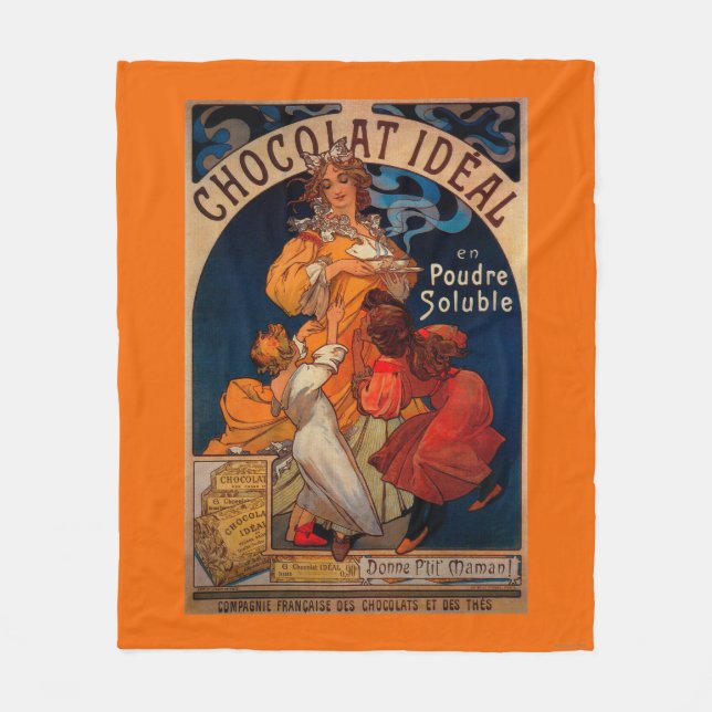 Couverture Polaire Chocolat PosterEurope vintage idéal (Devant)