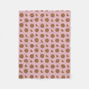 Couverture Polaire Chocolat rose très léger chips biscuits piqûres