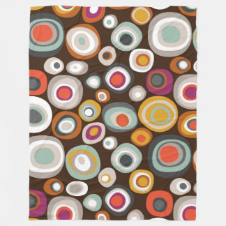 Couverture Polaire chocolat tache veneto boho