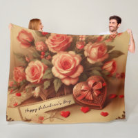 Chocolats et fleurs de la Saint-Valentin vintage