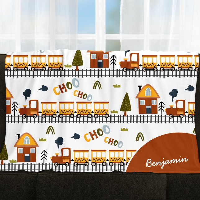 Couverture Polaire Choo Choo Train Pattern (Créateur téléchargé)