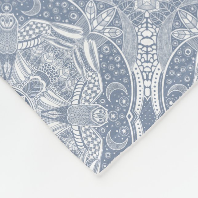 Couverture Polaire Chouette magique Mandala (Coin)