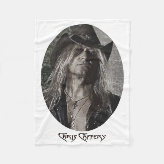 Couverture Polaire Chris Caffery Blanket en laiton noir et blanc (ova (Devant)