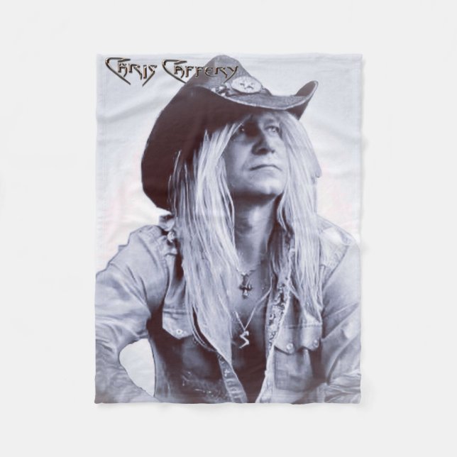Couverture Polaire Chris Caffery Portrait noir et blanc (Devant)