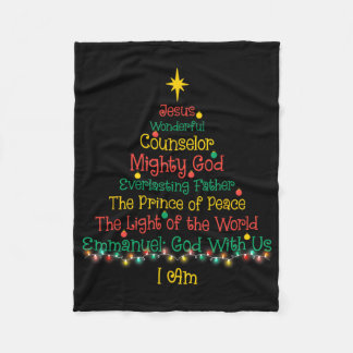 Couverture Polaire Christian Christmas Jesus Bible Names Xmas Tree Sh