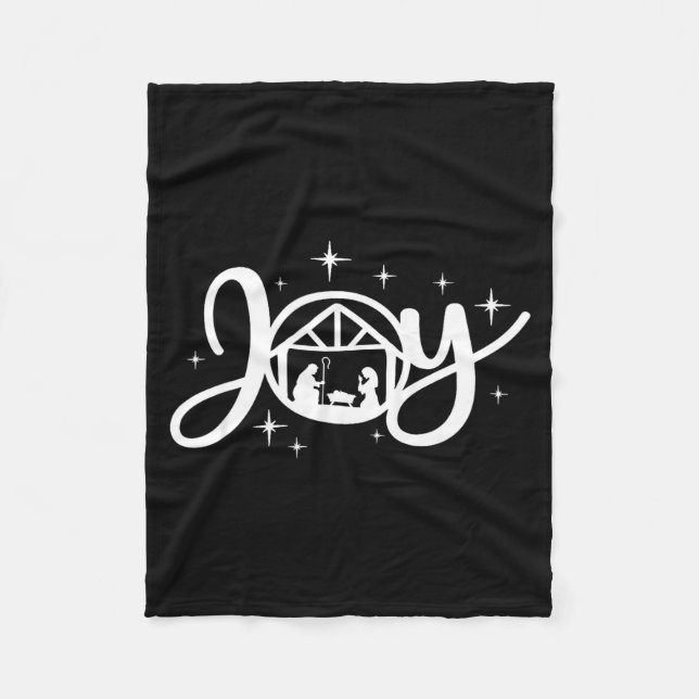Couverture Polaire Christian Christmas Joy Jesus Nativity Scene Faith (Devant)