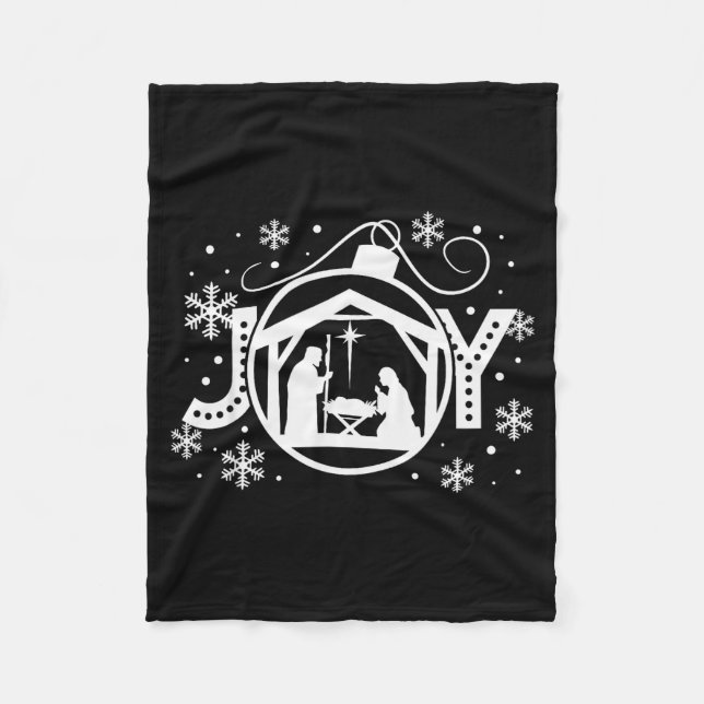 Couverture Polaire Christian Christmas Joy Jesus Nativity Scene Faith (Devant)