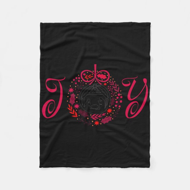 Couverture Polaire Christian Noël Joie Jésus Nativité Scène Foi (Devant)