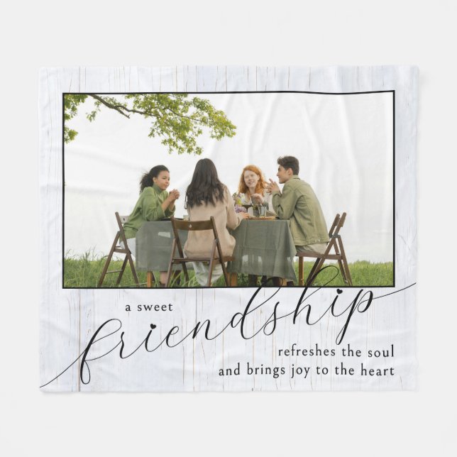 Couverture Polaire Christian Quote Friendship Fleece Blanket (Devant (Horizontal))