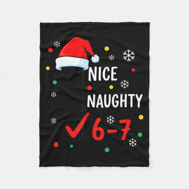 Couverture Polaire Christmas 6-7 Meme Nice Naughty Checklist Santa Ha (Devant)