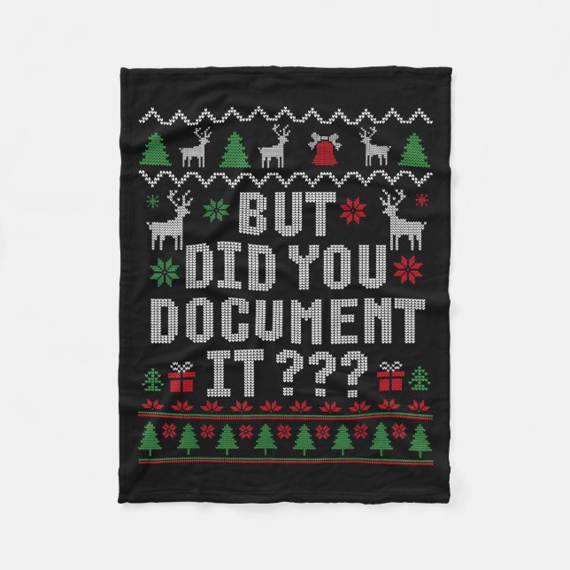 Couverture Polaire Christmas But Did You Doent It Ugly Office Sweater (Devant)