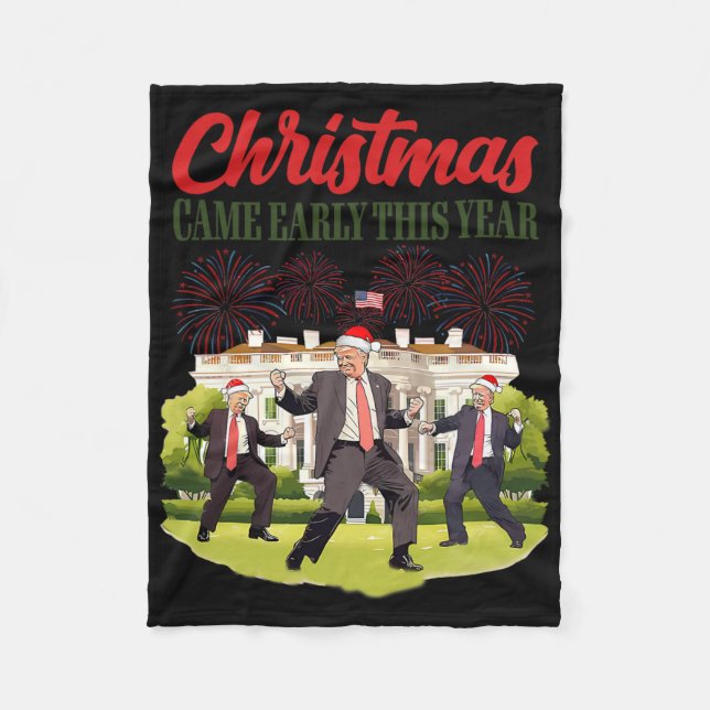 Couverture Polaire Christmas Came Early This Year Funny Santa Trump P (Devant)