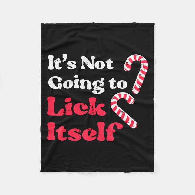 Couverture Polaire Christmas Candy Cane Not Going Lick Itself Funny X (Devant)