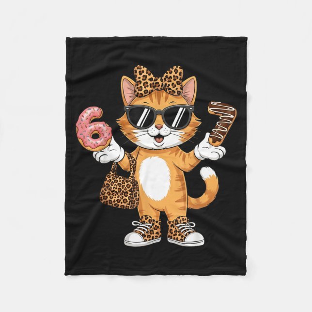 Couverture Polaire Christmas Cat For Women 6 7 Tee Meme Leopard Bow X (Devant)