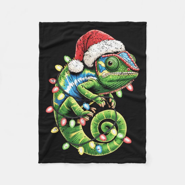 Couverture Polaire Christmas Chameleon Toddler Kids Boys Christmas Xm (Devant)