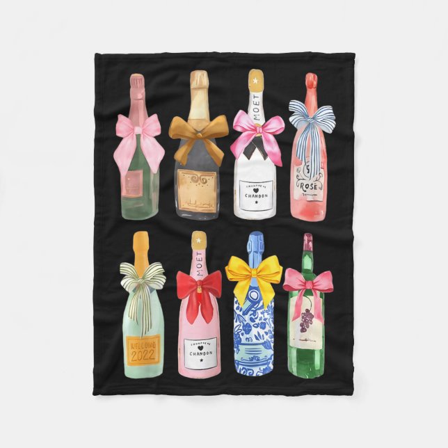 Couverture Polaire Christmas Champagne Cool Gl Coquette Bottle  (Devant)