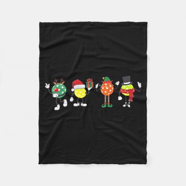 Couverture Polaire Christmas Ckleball Player Xmas Santa Reindeer Elf  (Devant)