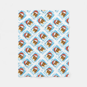 Couverture Polaire Christmas Collie Fleece Blanche