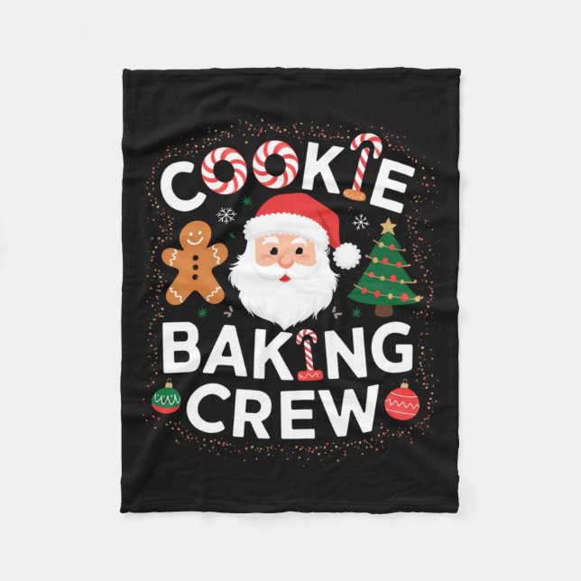 Couverture Polaire Christmas Cookie Baking Crew Family Christmas Baby (Devant)