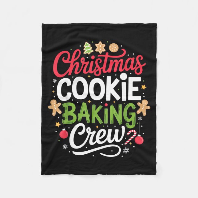 Couverture Polaire Christmas Cookie Baking Crew Mom Funny Proud Holid (Devant)