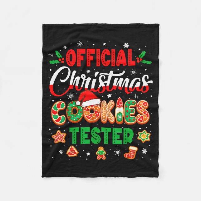 Couverture Polaire Christmas Cookie Tester Taster Baking Crew Toddler (Devant)