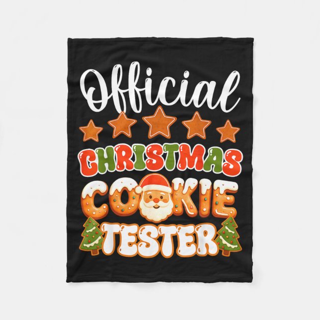 Couverture Polaire Christmas Cookie Tester Taster Funny Family Baking (Devant)