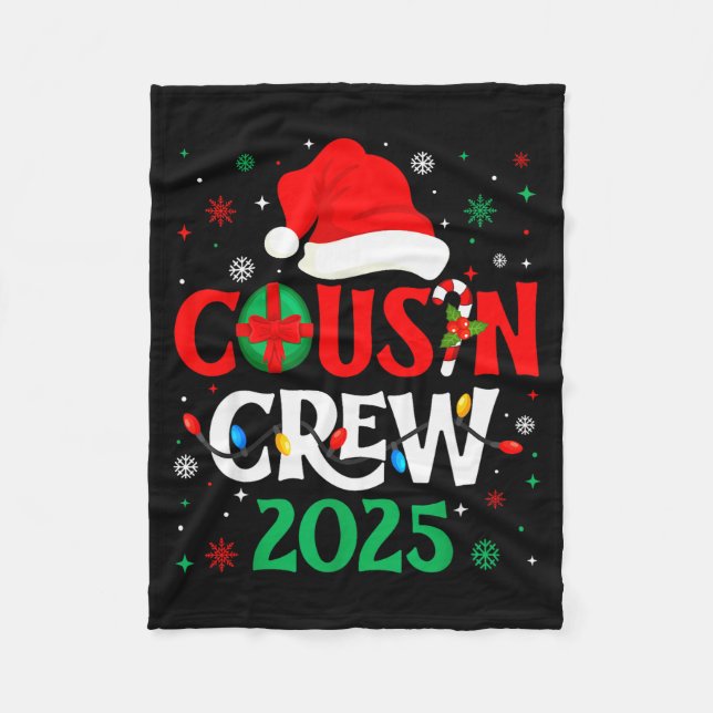 Couverture Polaire Christmas Cousin Crew 2025 Xmas Funny Matching Fam (Devant)