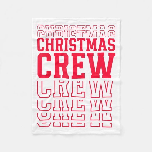 Couverture Polaire Christmas Crew Red Layered Text Family Santa Xmas  (Devant)