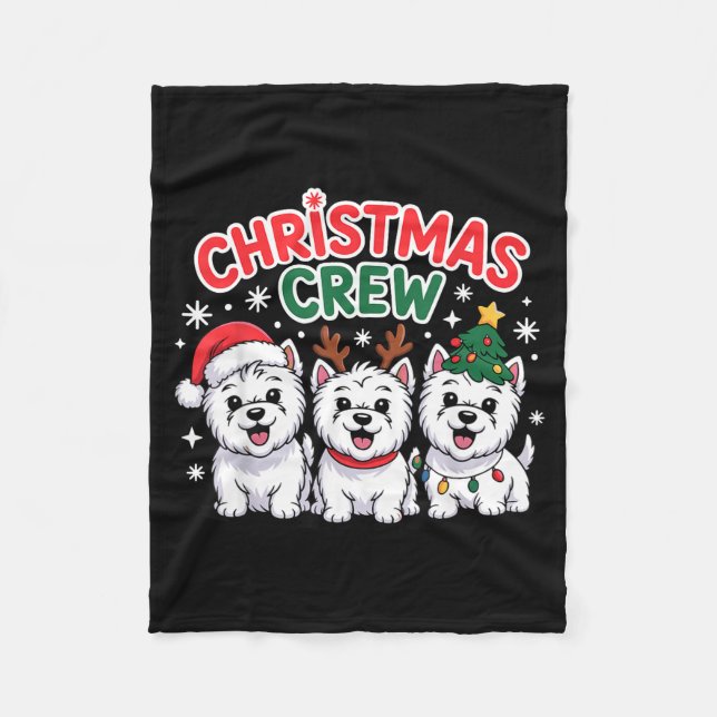 Couverture Polaire Christmas Crew Westie Christmas West Highland Whit (Devant)