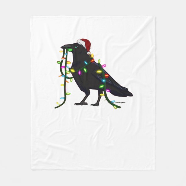 Couverture Polaire Christmas Crow Tis The Season (Devant)