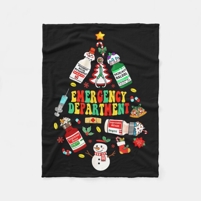 Couverture Polaire Christmas Emergency Room Er Rn Nurse Department He (Devant)