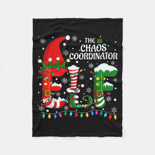 Couverture Polaire Christmas Family Matching Pajamas Chaos Coordinato (Devant)