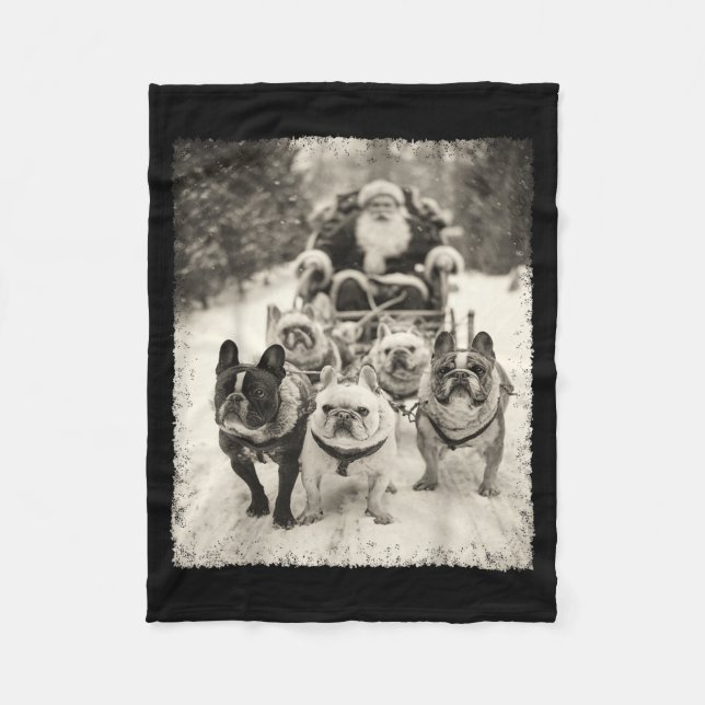 Couverture Polaire Christmas French Bulldog  (Devant)