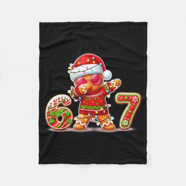 Couverture Polaire Christmas Gingerbread Six Seven 67 Ice Cream Drip  (Devant)