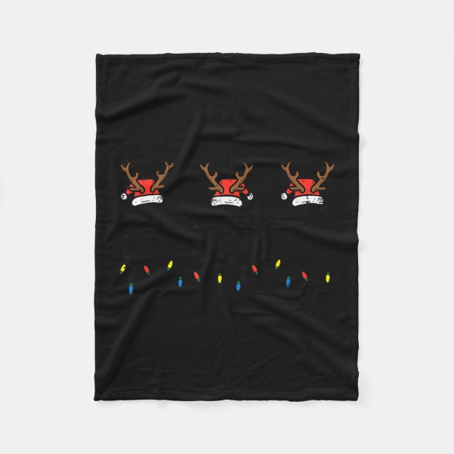 Couverture Polaire Christmas Goats Santa Xmas Farm Animal Farmer Men  (Devant)