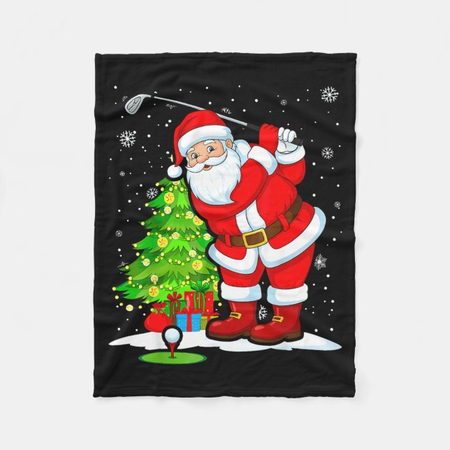 Couverture Polaire Christmas Golf Santa Golfer Xmas Funny Christmas G (Devant)