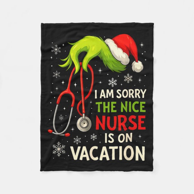 Couverture Polaire Christmas I Am Sorry The Niche Nurse Funny Santa H (Devant)