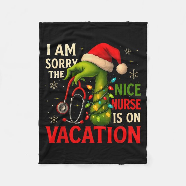 Couverture Polaire Christmas I Am Sorry The Niche Nurse Santa Hat Med (Devant)