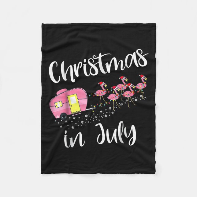 Couverture Polaire Christmas In July Flamingo Nk  (Devant)