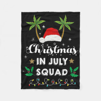 Couverture Polaire Christmas In July Squad Funny Summer Xmas Santa Ha